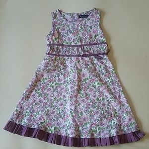 Girls size 5 Cotton Floral Dress by Periwinkle